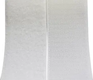 Sew On Hook and Loop For Fabric 1 Inch Wide White, 25 Yards