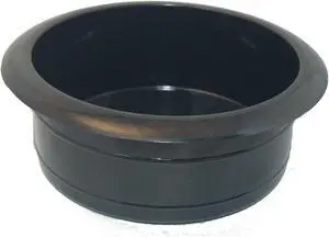 Universal Replacement Plastic Cup Holder, Black, 3 3/8" Diameter