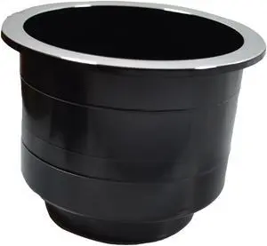 Replacement Double Tier Cup Holder With Chrome Lip for Recliners and Sofas