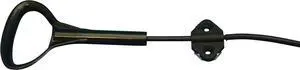 D Ring D-Pull Style Recliner Handle and Cable 5 Inch Exposed Wire S Tip, 5 5/8 Inch extended neck, 35 5/8 Inch total Length