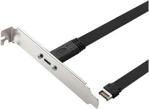 USB 3.1 Type C Front Panel Header Extension Cable cm, USB 3.1 Type E to USB 3.1 Type C Cable,Gen 2 10 Gbps Internal Adapter Cable,with Mount Screw (50cm)