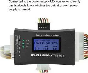 Digital LCD PC Computer Power Supply Tester 20/24 Pin 4 PSU ATX SATA HDD Testers