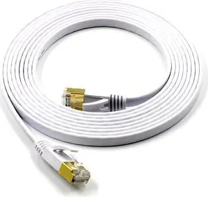 3.3FT/6.6FT/10FT/15FT/33FT/49.2FT  CAT7 10 Gigabit 600Mhz Flat Ethernet Shielded (SSTP) Cable Modem Router RG45 LAN Network Cord