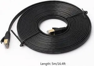 3.3FT/6.6FT/10FT/15FT/33FT/49.2FT  CAT7 10 Gigabit 600Mhz Flat Ethernet Shielded (SSTP) Cable Modem Router RG45 LAN Network Cord