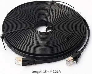 3.3FT/6.6FT/10FT/15FT/33FT/49.2FT  CAT7 10 Gigabit 600Mhz Flat Ethernet Shielded (SSTP) Cable Modem Router RG45 LAN Network Cord