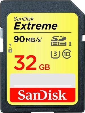 SanDisk 32GB SD extreme U3 4K 600X 90mb/s 16G SDHC UHS-I - Pack of 5