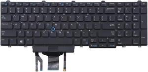New US Black Backlit English Laptop Keyboard (without frame) For DELL Precision M3520 M7520 M7720 3520 7520 7720 Light Backlight