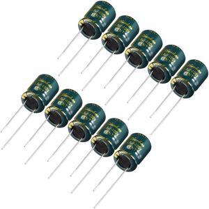 Aluminum Radial Electrolytic Capacitor Low ESR Green with 6.8uF 400V 105 Celsius Life 3000H 10 x 13mm High Ripple Current,Low Impedance 10pcs