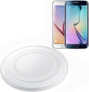 Transparent White Wireless Charging Pad Charger+Charger Cable for Samsung Galaxy S6 S6 edge, Compatible with all Qi-certified devices