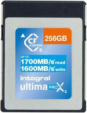 256GB Integral Ultima Pro X2 CFexpress Memory Card 11322X Speed 1700/1600 MB/sec Read/Write