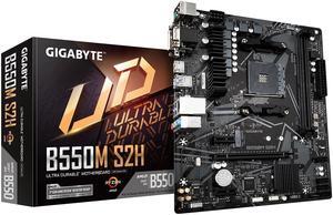 GIGABYTE B550M S2H AM4 AMD B550 SATA 6Gb/s Micro ATX AMD Motherboard