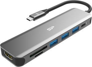 Silicon Power Boost SU20 7-in-1 Docking Station USB3.2 Gen 1 Type-C