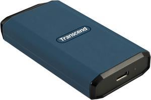 2TB Transcend ESD410C Portable SSD USB Type-A/Type-C Rugged Water-Resistant Dark Blue