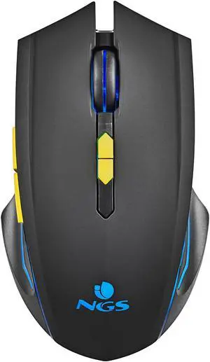 NGS GMX-200, Wireless Gaming Mouse with LED Lights, Black