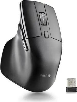 NGS HIT-RB Wireless & Rechargeable Multimode Mouse, Black