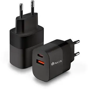 NGS Bud 33W USB-C + USB-A Power Adapter for Phones, Tablets and Laptops, EU Only