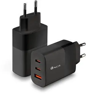 NGS Bud 65W USB-C + USB-A Power Adapter for Phones, Tablets and Laptops, EU Only
