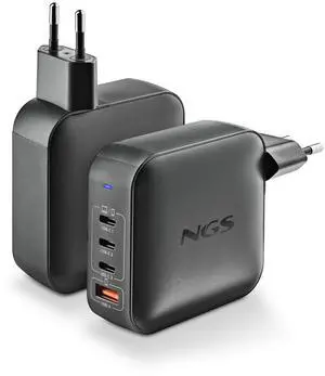 NGS Bud 165W USB-C + USB-A Power Adapter for Phones, Tablets and Laptops, EU Only