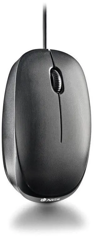 NGS Flameblack, USB Wired Optical Mouse, Black