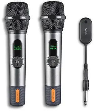 NGS Singer Star Duo Wireless Dual Microphone System with Echo & Volume Controls NGS Singer Star Duo Wireless Dual Microphone System with Echo & Volume Controls