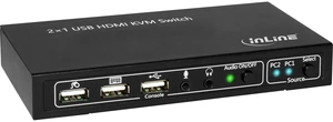 InLine The 2x1 HDMI KVM Switch, 2x1, HDMI 4K2K, USB 2.0 Hub, with Audio InLine The 2x1 HDMI KVM Switch, 2x1, HDMI 4K2K, USB 2.0 Hub, with Audio