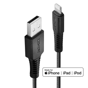 Lindy 2m Reinforced USB Type A to Lightning Charge and Sync Cable Lindy 2m Reinforced USB Type A to Lightning Charge and Sync Cable