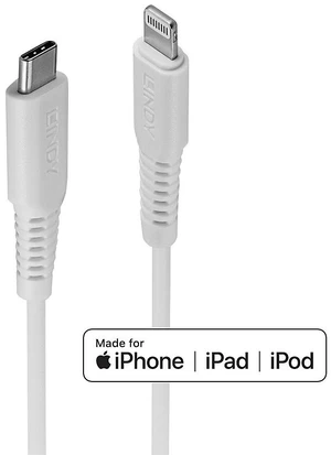 Lindy 0.5m USB Type C to Lightning Cable, White Lindy 0.5m USB Type C to Lightning Cable, White