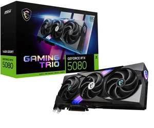 MSI GAMING GEFORCE RTX 5080 16G TRIO OC graphics card NVIDIA 16 GB GDDR7 MSI GAMING GEFORCE RTX 5080 16G TRIO OC graphics card NVIDIA 16 GB GDDR7