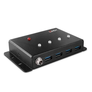 Lindy 43374 interface hub USB 3.2 Gen 1 (3.1 Gen 1) Type-B 5000 Mbit/s Black Lindy 43374 interface hub USB 3.2 Gen 1 (3.1 Gen 1) Type-B 5000 Mbit/s Black
