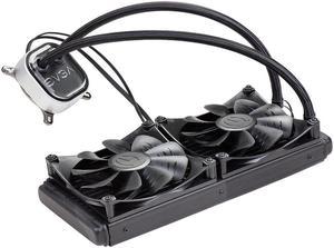 EVGA CLC 280mm All-In-One RGB LED CPU Liquid Cooler, 2x FX13 140mm PWM Fans, Intel, AMD, 400-HY-CL28-V1 LGA 1700 Compatible