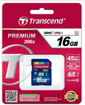 Transcend 16 GB Secure Digital High Capacity (SDHC) Flash Card