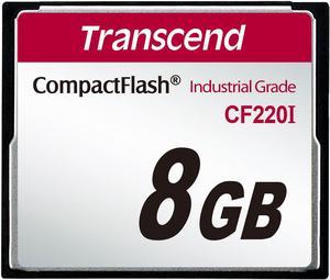 Transcend TS8GCF220I DHX 8GB 50p CF 220x Industrial Grade Transcend Compact Flash Card Clam