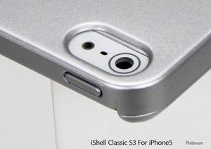 Shield classic iShell Platinum Snap-On Case + High Quality Screen Protector for iPhone 5 Model CS-APP-iP5-PLT