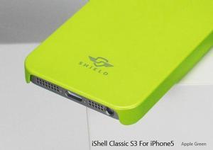 Shield classic iShell Green Snap-On Case + High Quality Screen Protector for iPhone 5 Model CS-APP-iP5-GRN