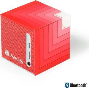 NGS Roller Cube LED 5W Bluetooth Speaker - Red