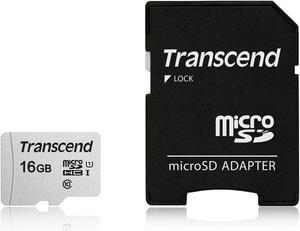 16GB Transcend 300S microSDHC UHS-I CL10 Memory Card with SD Adapter 95MB/sec
