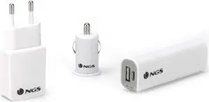 NGS Duke Smartphone Travel Kit - Powerbank, Car & Wall Chargers and 8GB Micro SD Card