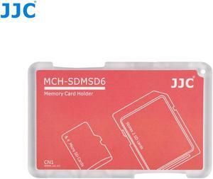 JJC Memory Card Case for 4x microSD + 2x SD Cards - Red Edition - MCH-SDMSD6