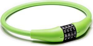 EyezOff EZ866 Bicycle Lock 4-Dial Cable Combination Lock, All-Weather, Green, 60cm