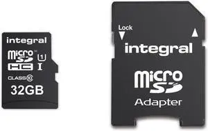 32GB Integral Ultima Pro microSDHC CL10 (90MB/s) High-Speed Memory Card w/Adapter