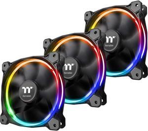 Thermaltake Riing 12 LED RGB 120mm Sync Edition Computer Case Fans - Triple Pack