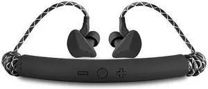 DPRUI bluetooth earphone sweatproof wireless headphone sports headset bluetooth headphone with mic waterproof earbuds (Black)