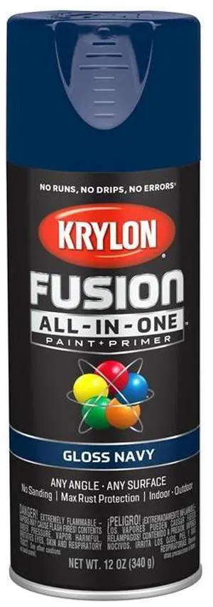 Krylon Fusion All-In-One Gloss Spray Paint & Primer, Navy K02714007