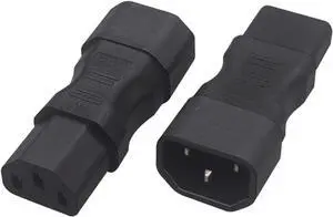 Tekit 2-Pack IEC C14 to C13 Power Converter Travel Plug Adapter, IEC 320 C14 Male Plug to C13 Female Electrical Adapter, 3 Prong adapter C13 to C14 Outlet Converter IEC Power Connector Tekit 2-Pack IEC C14 to C13 Power Converter Travel Plug Adapter, IEC 320 C14 Male Plug to C13 Female Electrical Adapter, 3 Prong adapter C13 to C14 Outlet Converter IEC Power Connector
