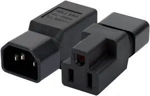 IEC320 C14 Male to Nema 5-15R PDU USA UPS Extension Power Plug Adapter,IEC C14 male plug To Nema 5-15R US 3 Pin Female power adapter Connector,C14 to 5-15R adaptor IEC320 C14 Male to Nema 5-15R PDU USA UPS Extension Power Plug Adapter,IEC C14 male plug To Nema 5-15R US 3 Pin Female power adapter Connector,C14 to 5-15R adaptor