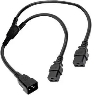 Toptekits C20 to 2XC19 Y Splitter Power Cable Cord- 6ft/2m Server/PDU Power Cord 20A 12AWG ,C20 to Dual C19 Splitter 3ft/1m Toptekits C20 to 2XC19 Y Splitter Power Cable Cord- 6ft/2m Server/PDU Power Cord 20A 12AWG ,C20 to Dual C19 Splitter 3ft/1m
