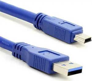 USB 3.0 Male to Mini-USB mobile hard disk data cable mini T-type cable ,SuperSpeed USB 3.0 Type-A Male to Mini USB 10-Pin B Cable(5ft/1.8m)