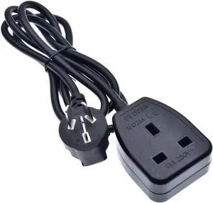 AU to UK Long Power Cord Plug, Australian/New Zealand AS3112 /ZNS3112 Male Plug to UK BS1363/A Female Socket Power Cable, UK AU Plug Adapter Cable Cord, 17AWG, 13A, 250V, Black, 6ft/1.8m AU to UK Long Power Cord Plug, Australian/New Zealand AS3112 /ZNS3112 Male Plug to UK BS1363/A Female Socket Power Cable, UK AU Plug Adapter Cable Cord, 17AWG, 13A, 250V, Black, 6ft/1.8m
