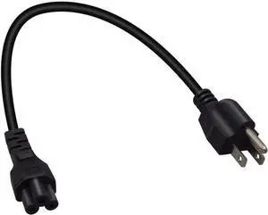 US 3 Prong Mickey Mouse AC Short Power Cord 1 Foot, USA NEMA 5-15P Plug to IEC320 C5 Female Laptop Power Cable, 3-Prong Notebook/Laptop AC Short Power Cord 1ft/30cm, 18 AWG, UL Listed US 3 Prong Mickey Mouse AC Short Power Cord 1 Foot, USA NEMA 5-15P Plug to IEC320 C5 Female Laptop Power Cable, 3-Prong Notebook/Laptop AC Short Power Cord 1ft/30cm, 18 AWG, UL Listed