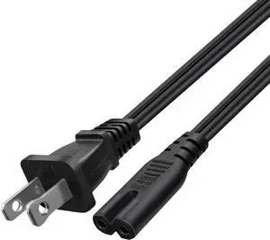 Polarized NEMA 1-15P to IEC320 C7 Short Power Cord , US 2 Prong Plug to C7 Power Cable Replacement, for PC, Monitor, Printer, Projector, Game Console, HDTV and Speaker, 18AWG,3ft/1m Polarized NEMA 1-15P to IEC320 C7 Short Power Cord , US 2 Prong Plug to C7 Power Cable Replacement, for PC, Monitor, Printer, Projector, Game Console, HDTV and Speaker, 18AWG,3ft/1m